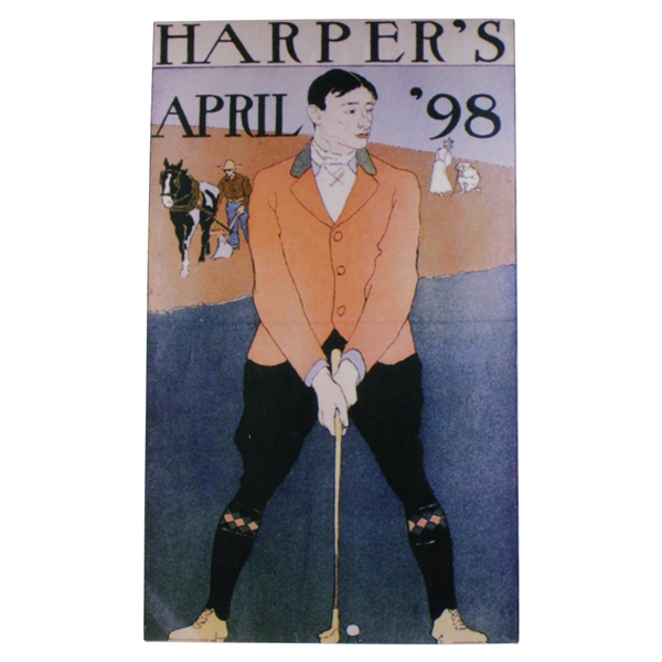 Large Facsimile Presentation Piece of 'Harper's - April '98' Golf Cover
