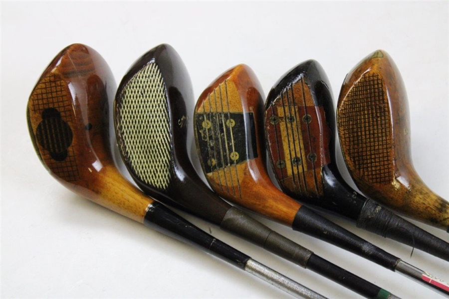 Five (5) Classic 4-Woods - Sam Snead, MacGregor MT, A.G. Spalding & Bros. & others