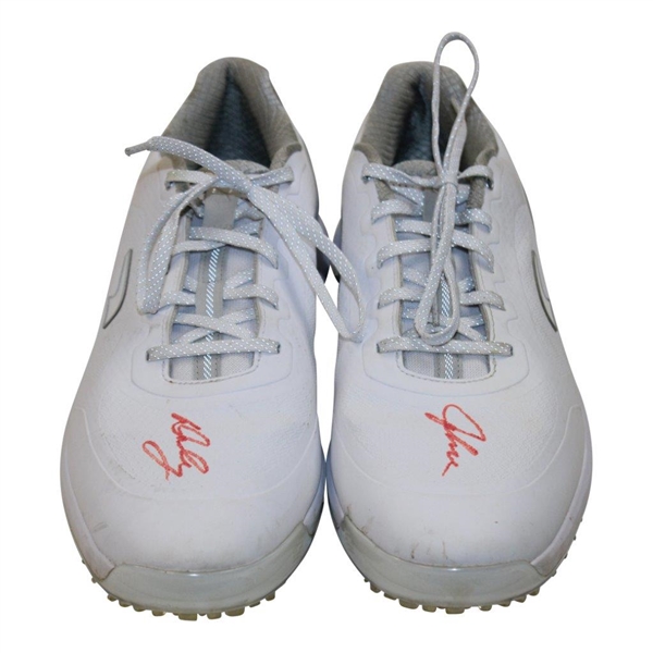 John Daly Signed White Puma Nitro Infused Golf Shoes JSA ALOA