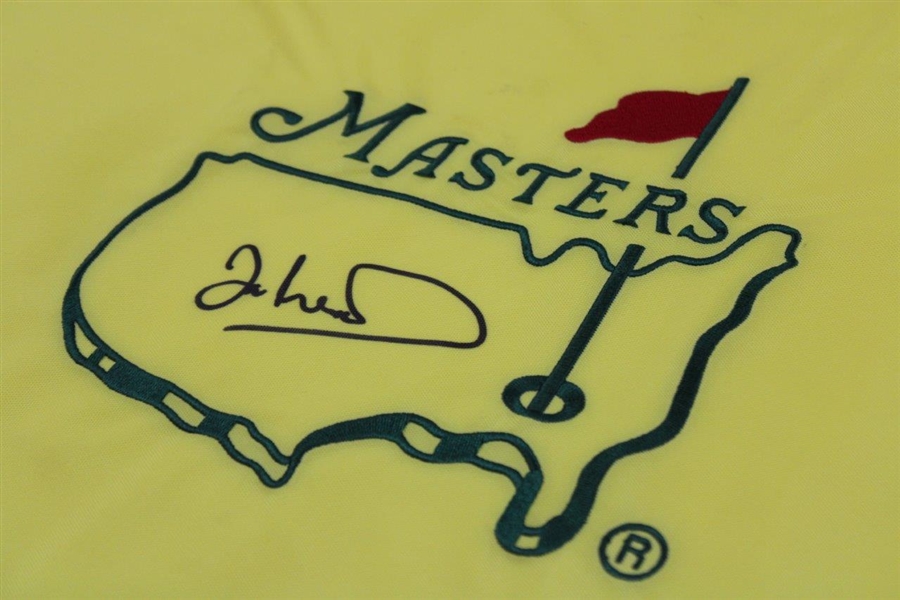 Ian Woosnam Signed Undated Masters Embroidered Flag JSA ALOA