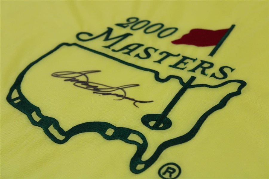 Sam Snead Signed 2000 Masters Embroidered Flag JSA ALOA 