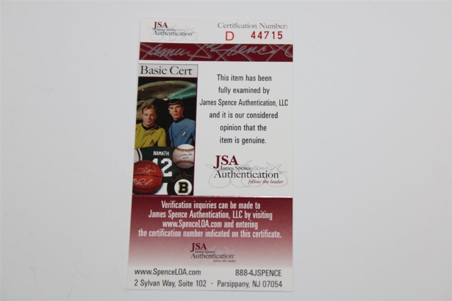 Herman Keiser Signed 2001 Masters Embroidered Flag JSA #D44715