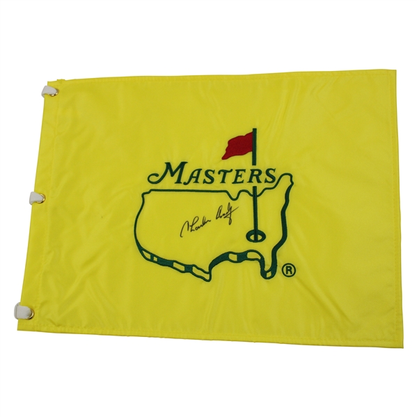 Charles Coody Signed Undated Masters Embroidered Flag JSA ALOA