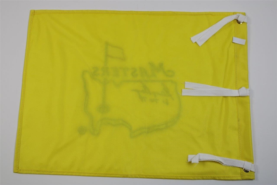 Gary Player Signed With Years Won Undated Masters Embroidered Flag JSA ALOA