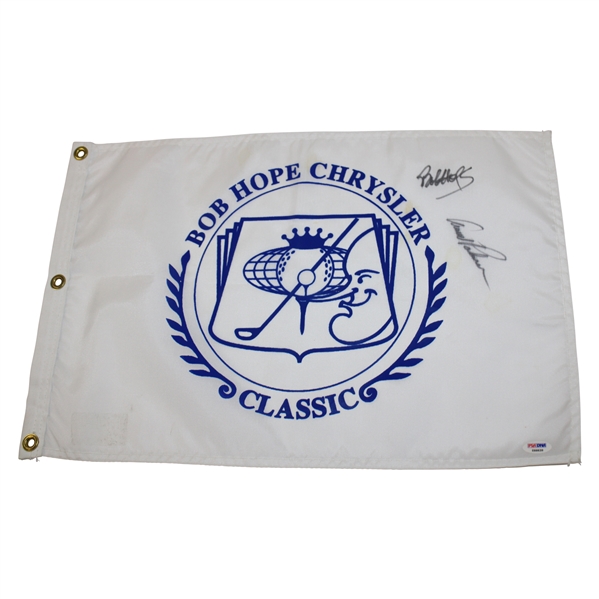 Arnold Palmer & Bob Hope Signed Chrysler Classic Flag PSA #E66639