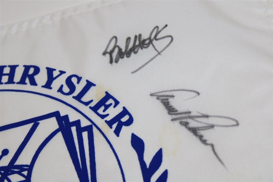 Arnold Palmer & Bob Hope Signed Chrysler Classic Flag PSA #E66639