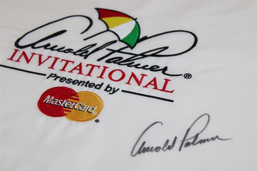Arnold Palmer Signed Invitational at Bay Hill Embroidered Flag JSA ALOA