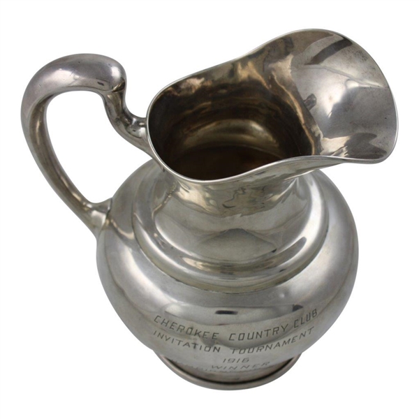 Bobby Jones' Only Winner’s Trophy Ever Offered - 1916 Cherokee CC Inv. Trophy as 14yr Old