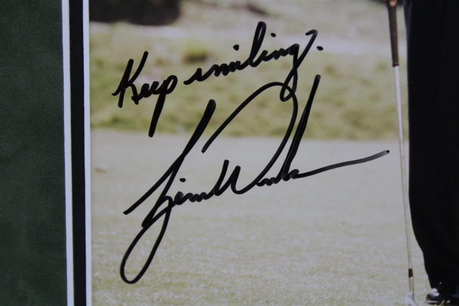 c. 2000 Tiger Woods Signed Color Photo with 'Keep Smiling' Inscription JSA #XX64776