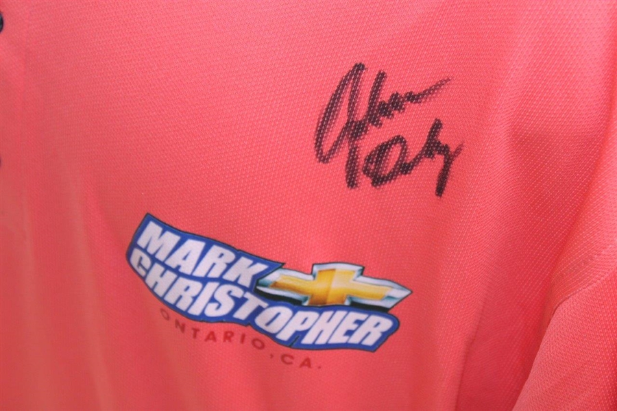 John Daly Signed Personal Chevrolet Pink Polo 3XL Golf Shirt w/Sponsors JSA ALOA