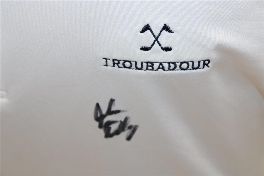 John Daly Signed White Peter Millar Troubadour Polo 2XL Golf Shirt JSA ALOA