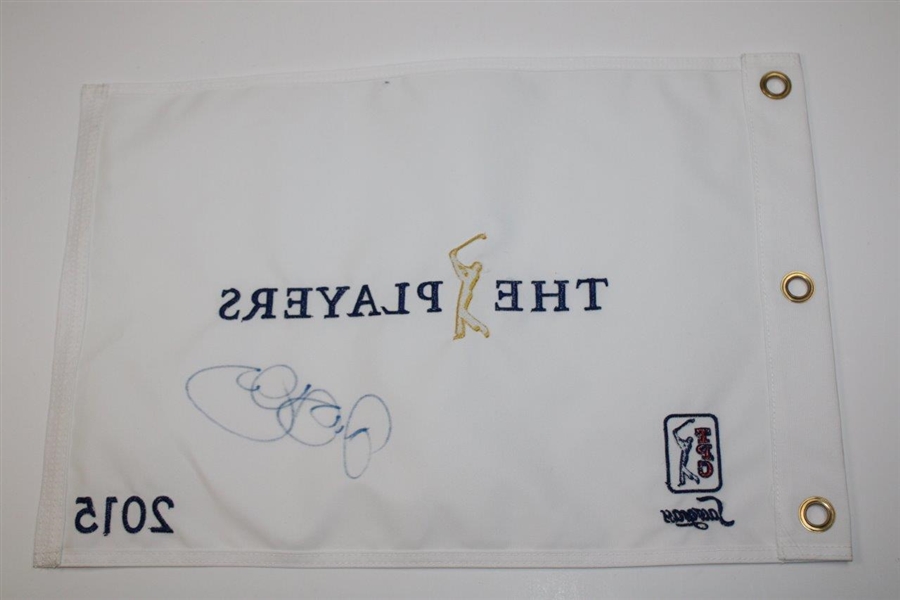 Rory McIlroy Signed 2015 The Players at TPC Sawgrass Embroidered Flag JSA ALOA