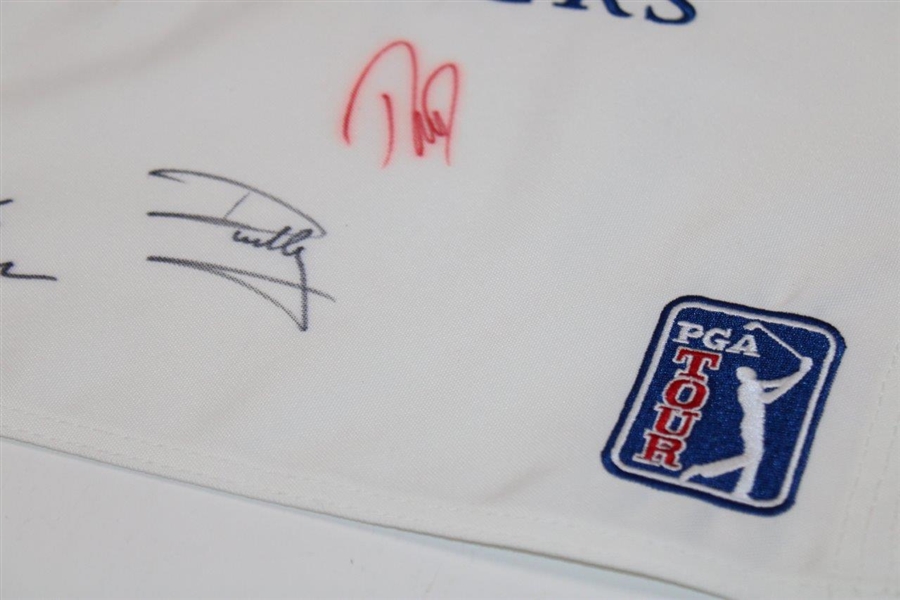 Mickelson, Faldo, Kuchar & others Signed The Players Embroidered Flag JSA ALOA