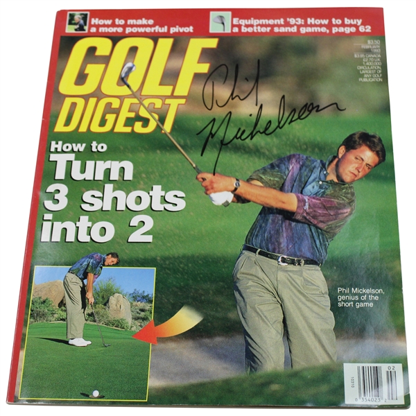 Phil Mickelson Signed 1993 Golf Digest Magazine - February JSA ALOA