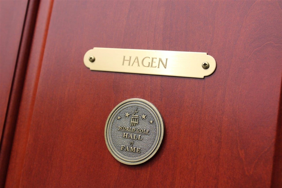 Walter Hagen's Original World Golf Hall of Fame Cherry Wood Locker Door #3