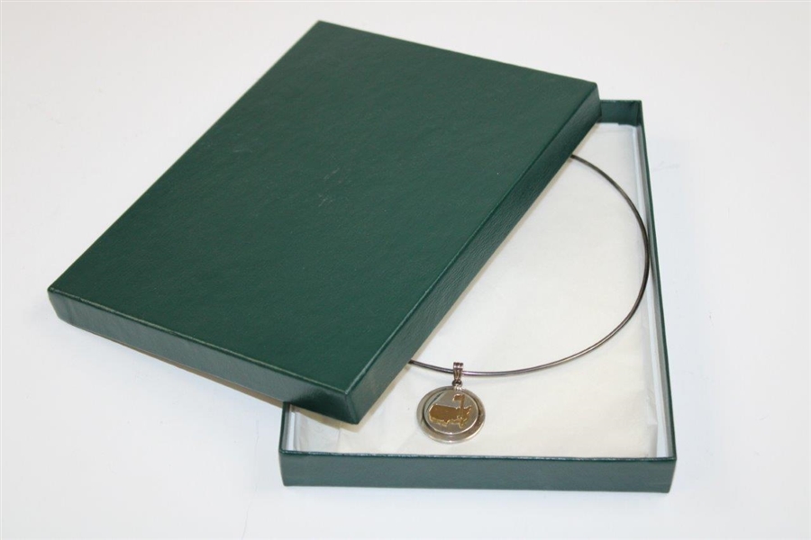 Masters Tournament Logo Sterling Silver 14kt Necklace in Box