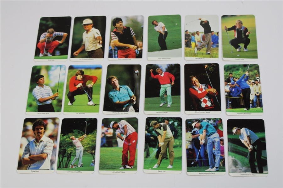 Set of Sporting Personalities Fax-Pax Golf Cards W/ Box