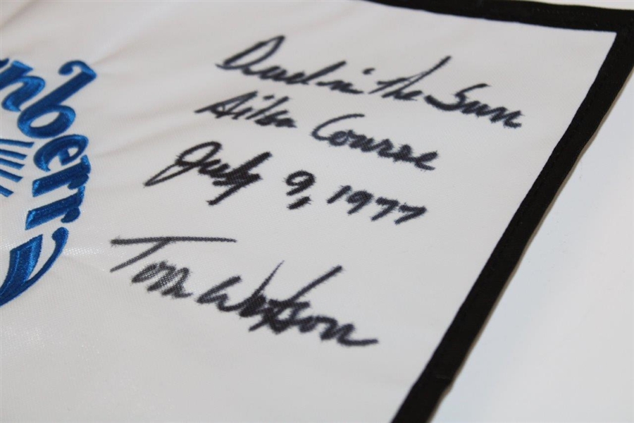 Tom Watson & Jack Nicklaus Signed Turnberry Golf Flag JSA ALOA