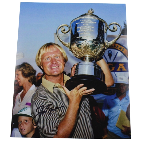 Jack Nicklaus Signed PGA Wanamaker Trophy 8x10 Photo JSA ALOA