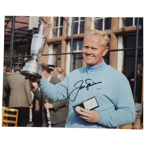 Jack Nicklaus Signed 1966 Open Muirfield 8x10 Photo JSA ALOA