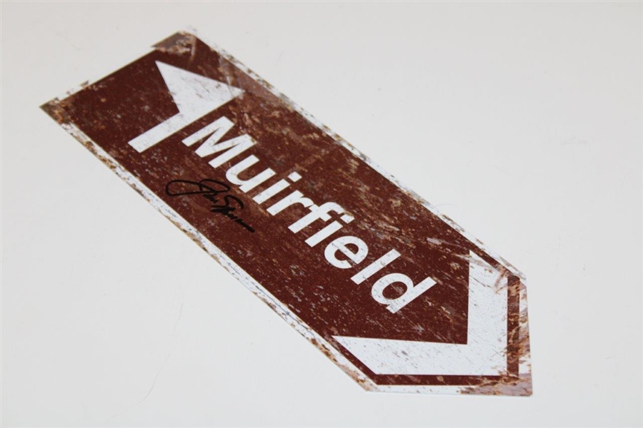 Jack Nicklaus Signed The Muirfield Open Replica Mini-Road Sign JSA ALOA
