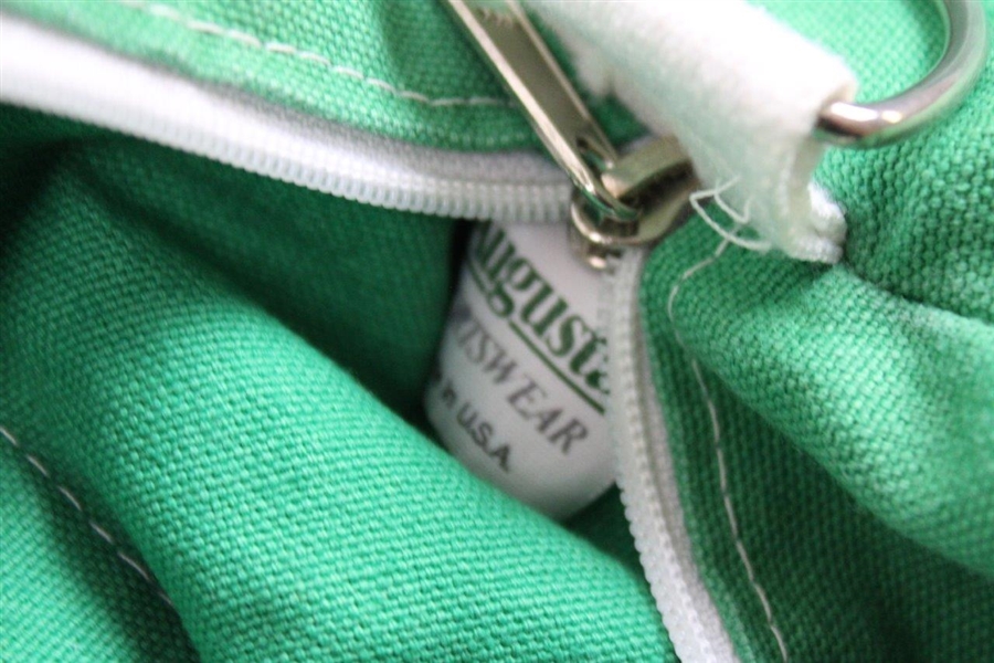 Vintage Masters Tournament Logo Green & White Canvas Duffel Bag