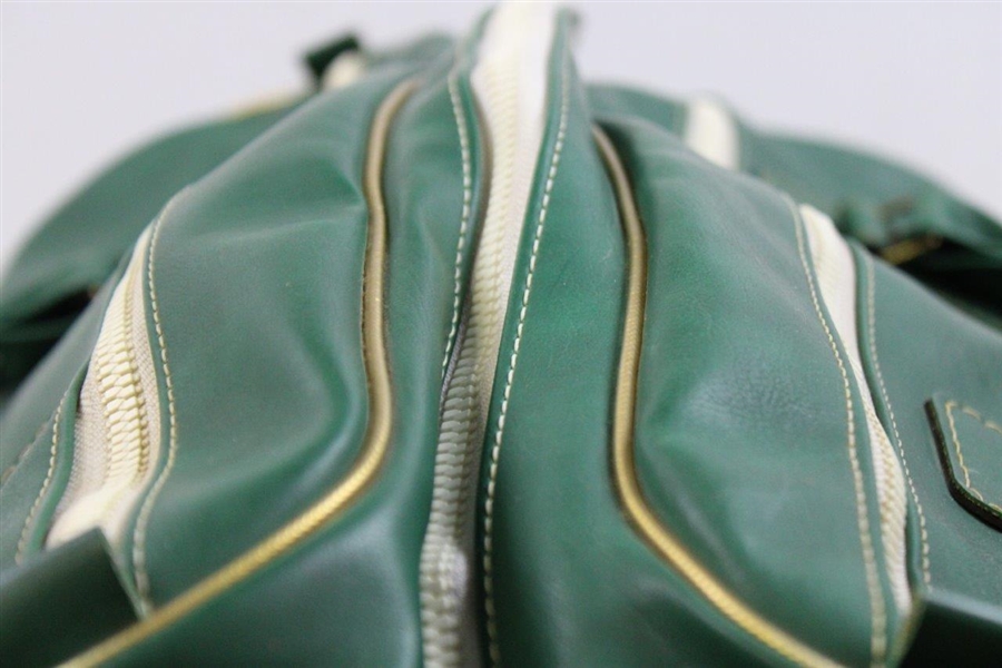 Vintage Masters Tournament Large Green Member’s Leather Duffel Bag - “Howe S”