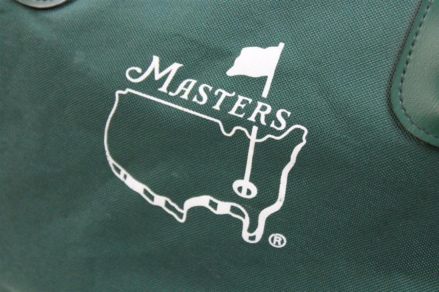 White Masters Logo Green Canvas Bag