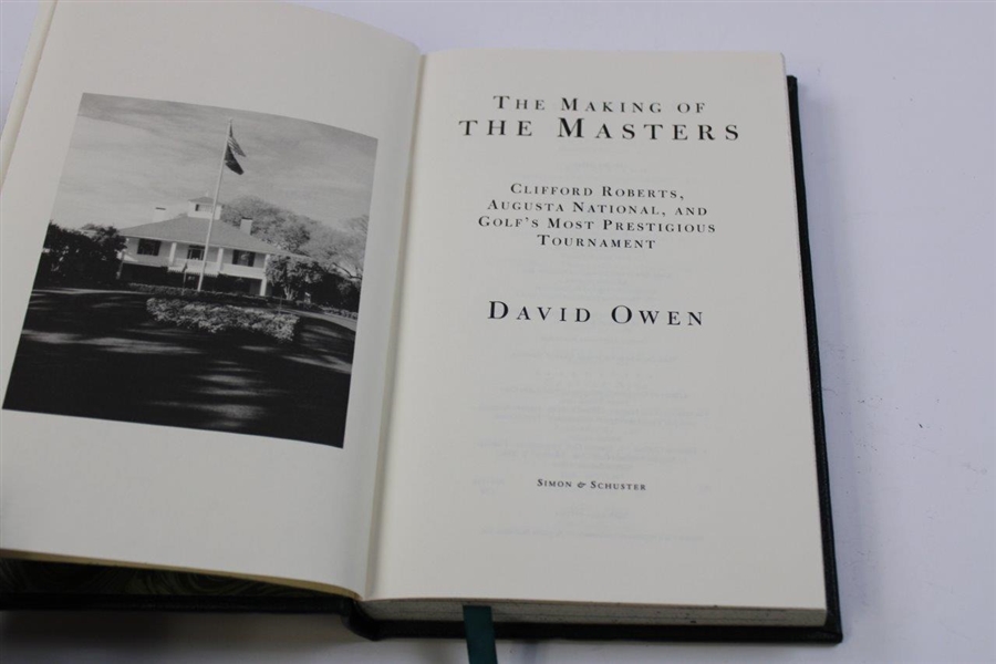 1999 Deluxe Augusta National Golf Club 'The Making of The Masters' Book by David Owen