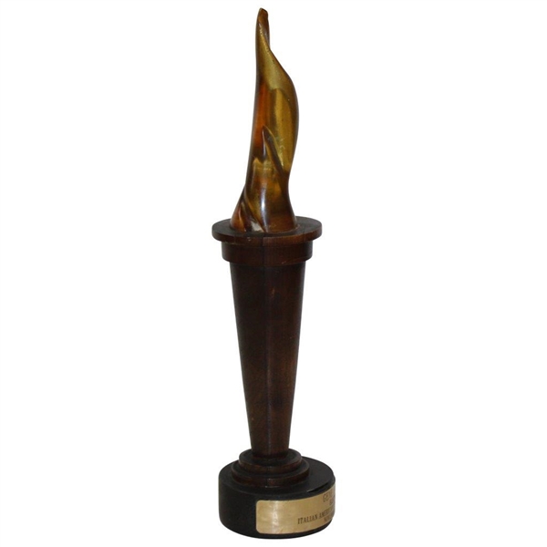 Gene Sarazen's Personal 1979 Italian American Sports Hall Of Fame Trophy
