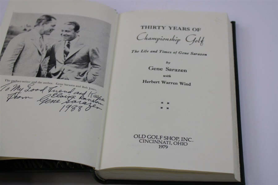 Gene Sarazen Twice Signed 1979 The Memorial Tournament Ltd Ed 28/260 Book - Sarazen Collection JSA ALOA