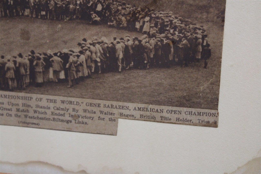 1928 For The Golf Championship Of The World Newspaper Clipping - Sarazen Collection