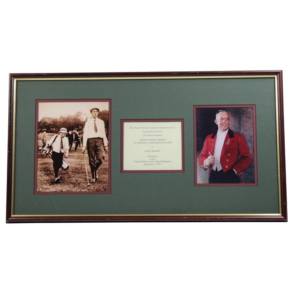 Gene Sarazen's Personal 1998 Francis Ouimet Award For Lifelong Contributions To Golf