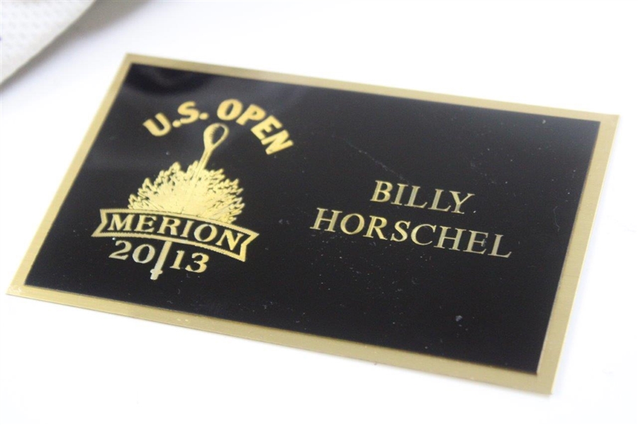 Billy Horschel's 2013 US Open at Merion Worn Hat w/Locker Name Plate