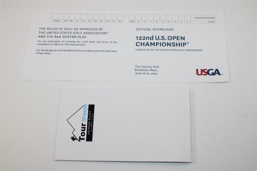2022 US Open at The Country Club Official Scorecard & Rules Committee Approved Yardage Book