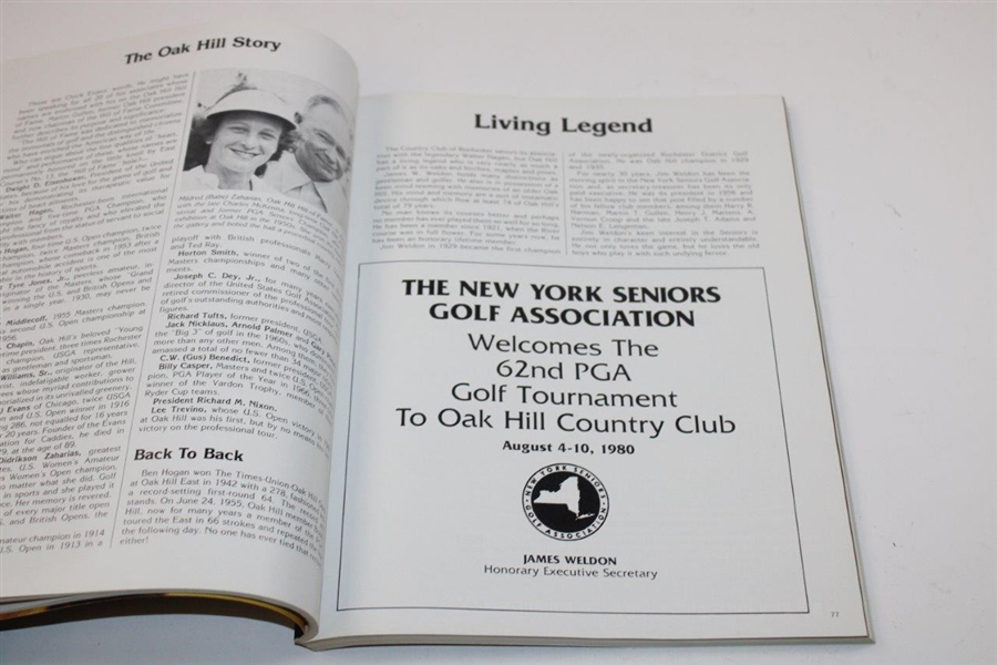 1980 PGA Championship at Oak Hill Official Program - Jack Nicklaus Win