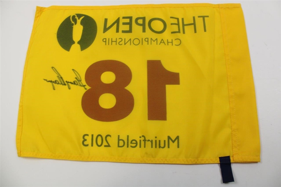 Gary Player Signed 2013 The OPEN Championship at Muirfield Flag JSA ALOA