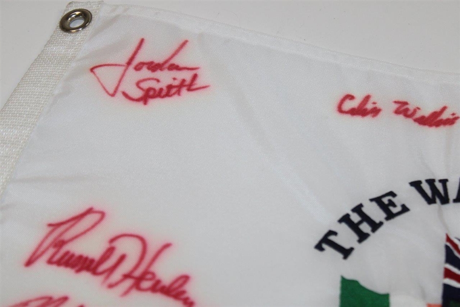 Spieth, Cantlay & Eight Others Signed 2011 Walker Cup Embroidered Flag JSA ALOA