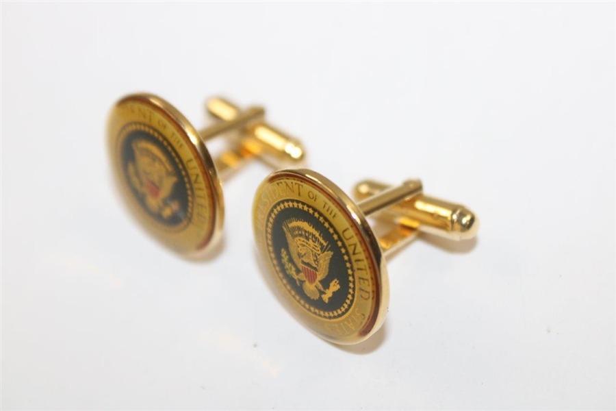 President George Bush Presidential Cuff Links in Original Box - Mike Donald Collection