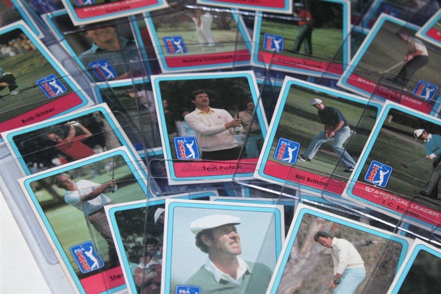 Set of 1983 Miller Press PGA Tour Cards Sans Payne Stewart