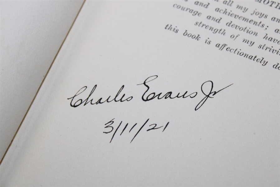 Chick Evans Signed 1921 'Chick Evans Golf Book' JSA ALOA
