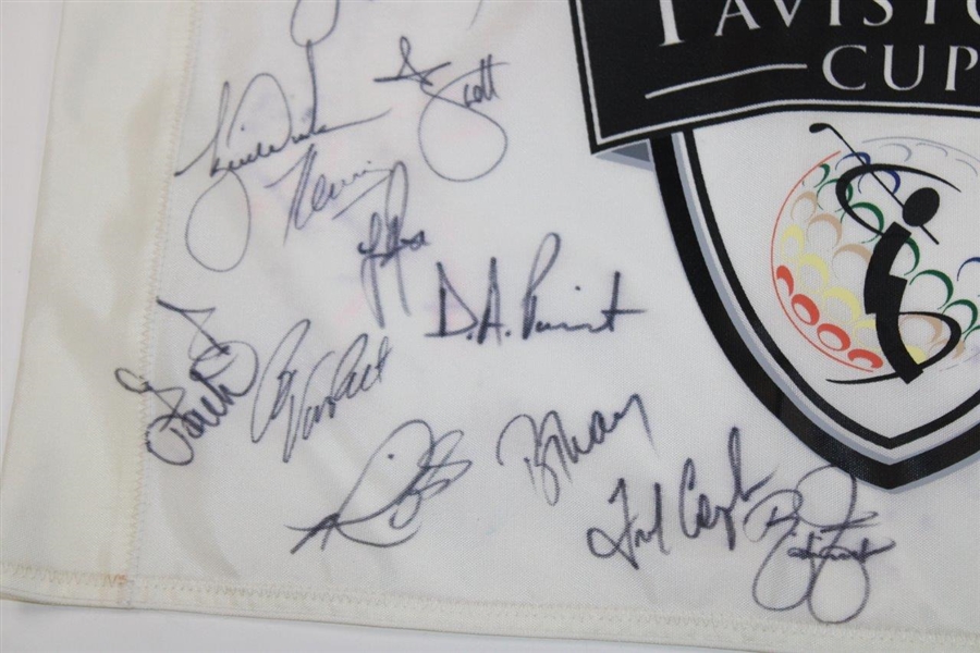 Tiger Woods, Couples, Fowler, Bubba & others Signed 2013 Tavistock Cup Flag JSA ALOA