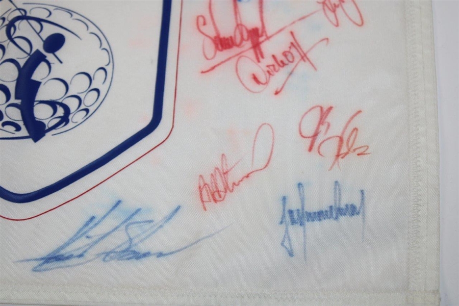 Els, Immelman, Rose, O'Meara & others Signed Tavistock Cup Course Flown Flag JSA ALOA