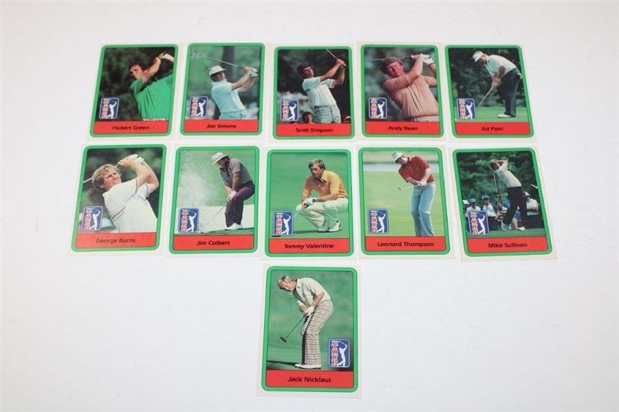 Set of 1982 Donruss PGA Tour Cards incl Jack Nicklaus