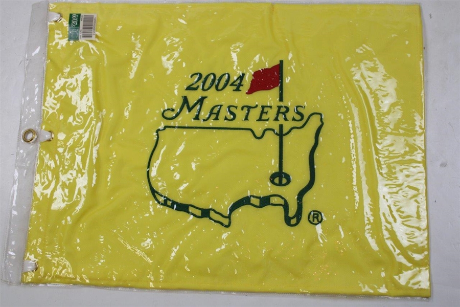 2004 & 2006 Masters Tournament Embroidered Flags in Package - Phil Mickelson Wins