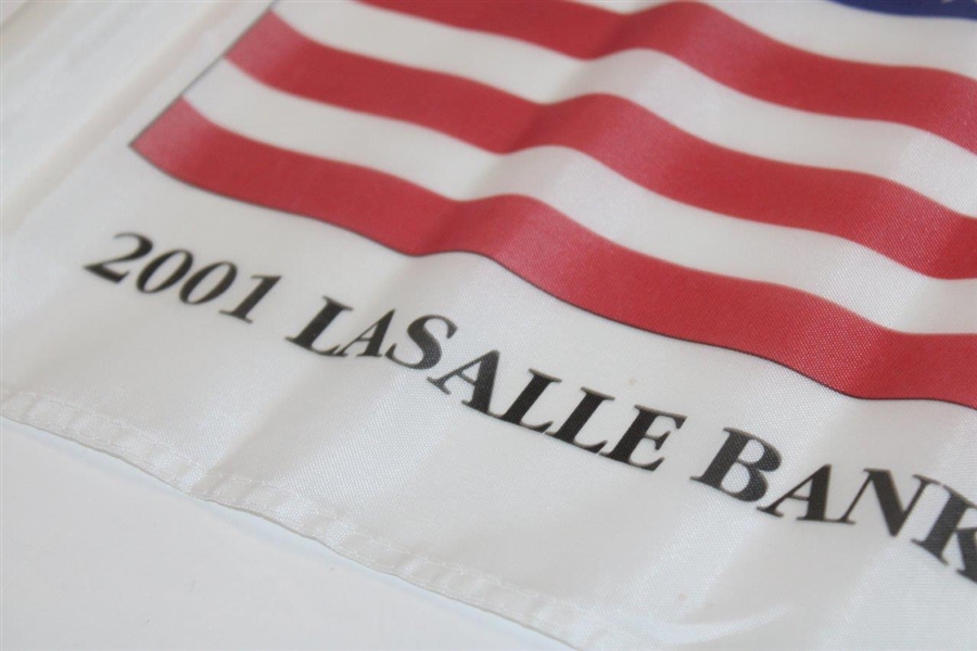 Lasalle Bank Chicago Open Beverly Country Club Course Used Flag, Sept., 2001 w/The Stars & Stripes