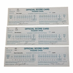 Original scorecards from the 1995 Phoenix Open-All Major Champions-Phil Mickelson, Paul Azinger and Mark Calcavechia (with Lanny Wadkins as scorer) JSA ALOA 