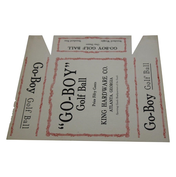 Original vintage “Go-Boy” Golf Balls Box Top Labeling - Pre-Production