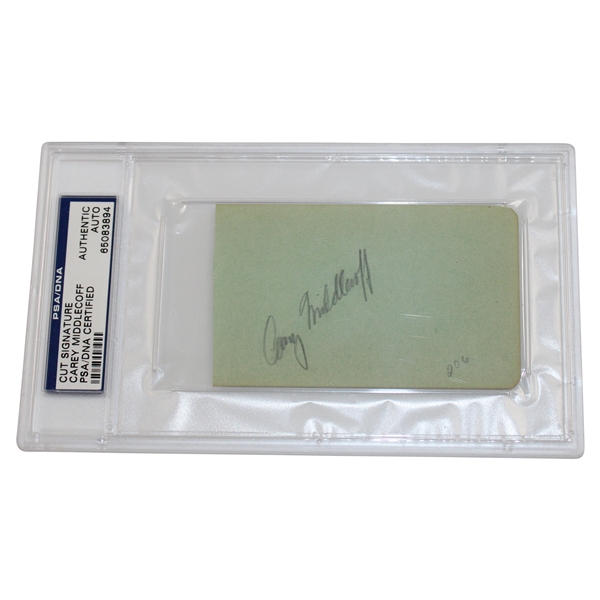Cary Middlecoff Signed Cut Signature PSA Authentic Auto Slabbed #65083894