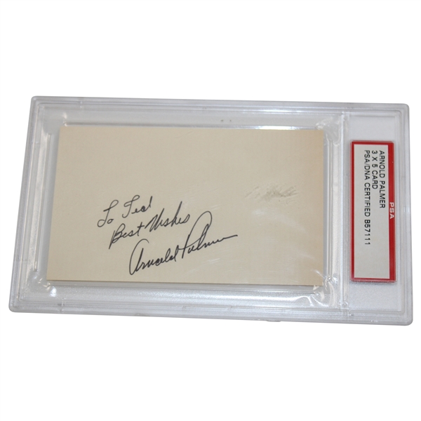 Arnold Palmer Signed & Personalized Cut Signature PSA Slabbed #B57111